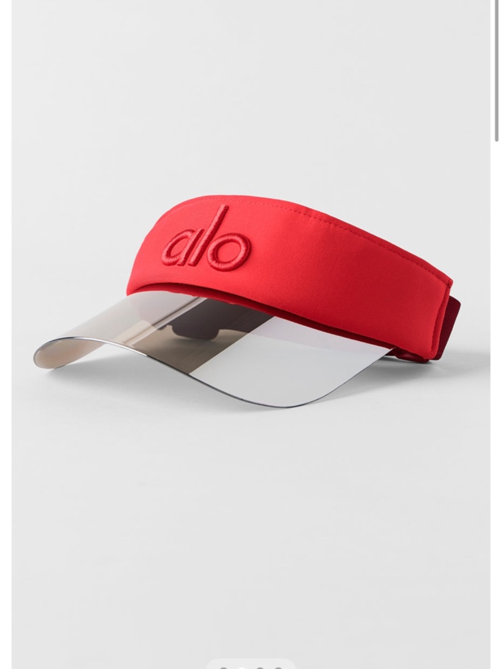 ALO Yoga Red Athletic Visor with Embossed Logo